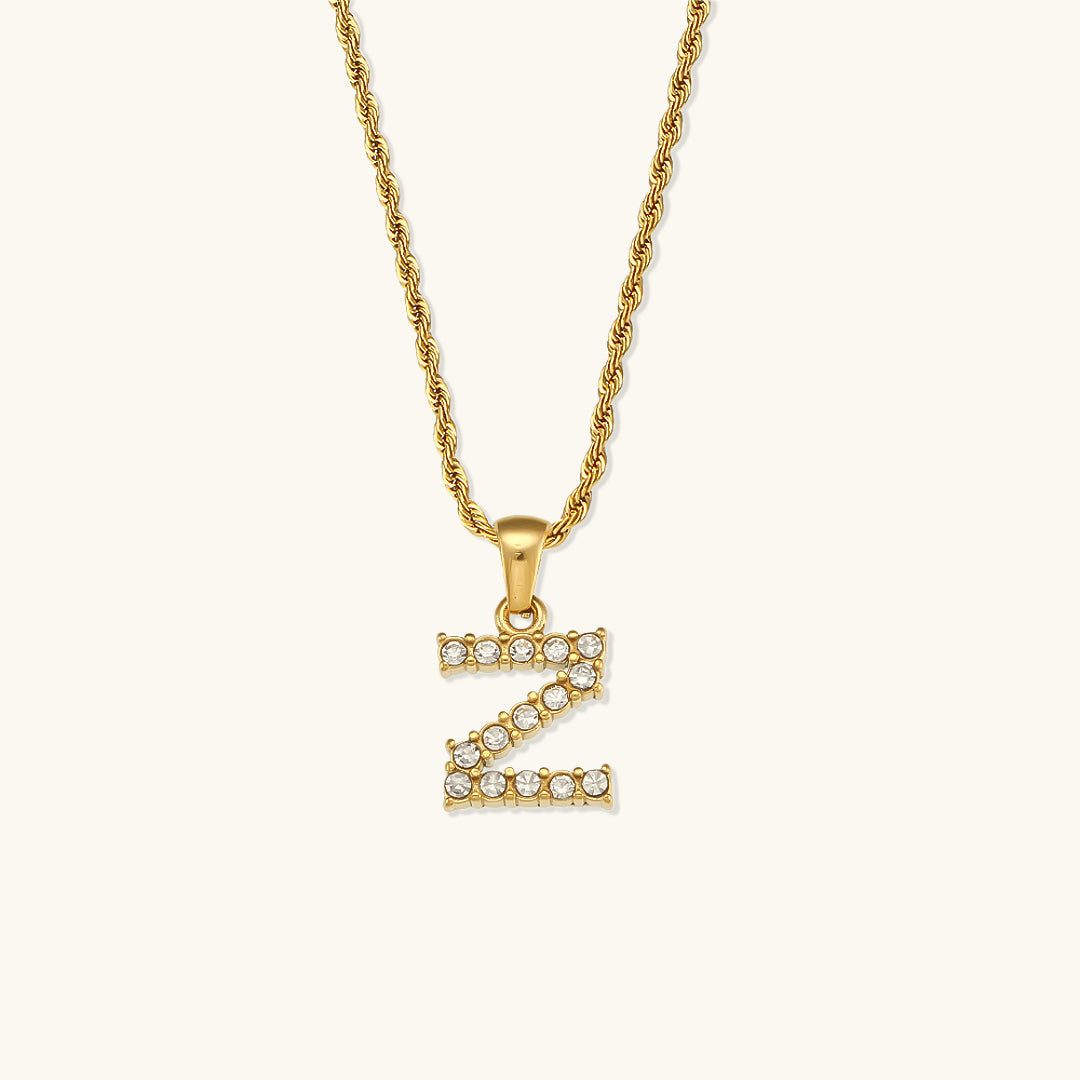 Maeve - Necklace with diamonds and letter initials