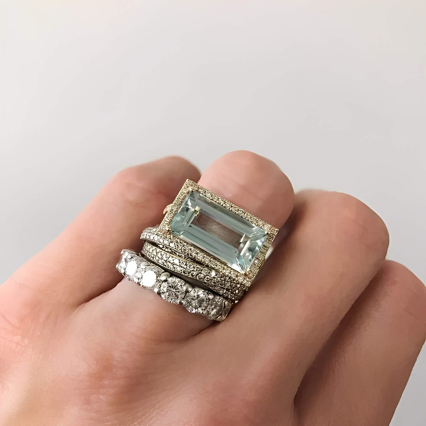 Ailyn – Ring Set Silver in Vintage Style