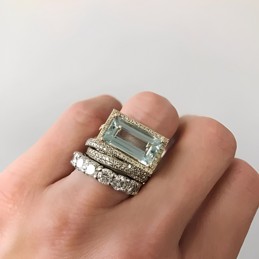 Ailyn – Ring Set Silver in Vintage Style