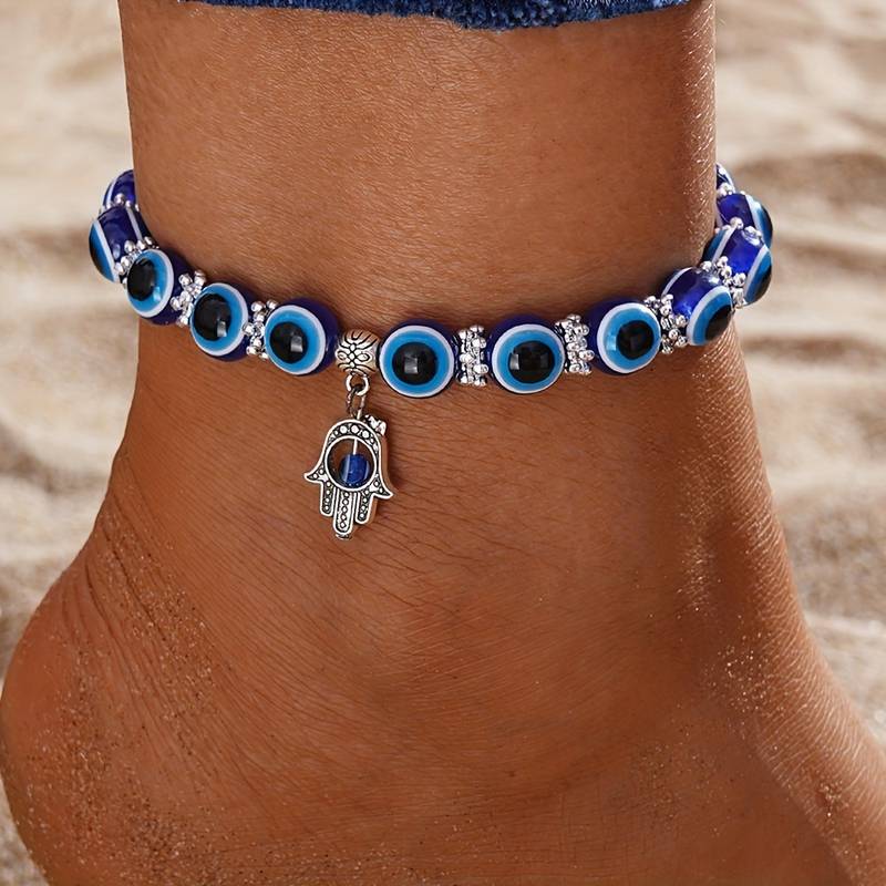 Evil Eye Ocean Style Anklet - Karma and Luck Anklet