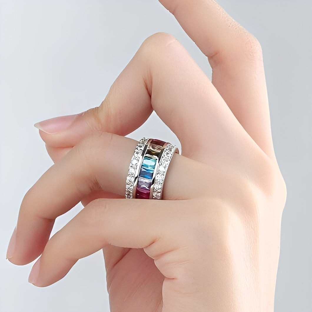 Sheena – Ring with Multiple Stones in 925 Silver