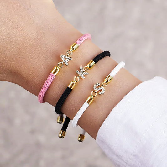 Calla – Adjustable Bracelet with Engraved Initial