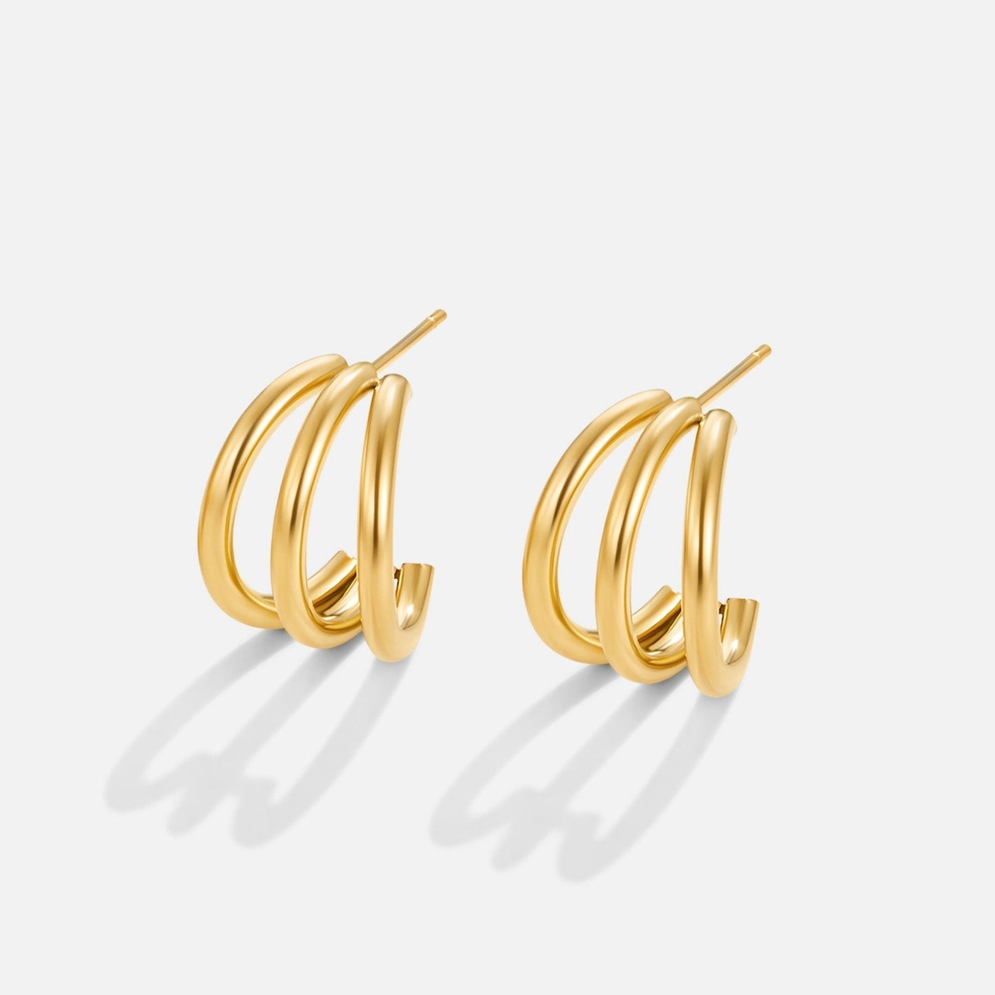 Anaya – Triple Gold-Plated Hoops