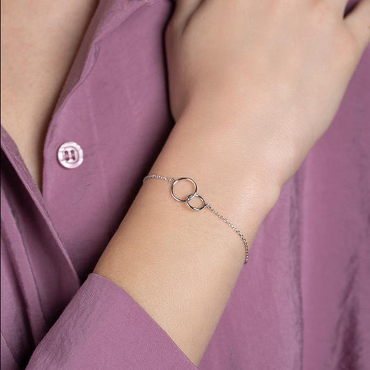 Intertwined rings bracelet - Overlapping rings