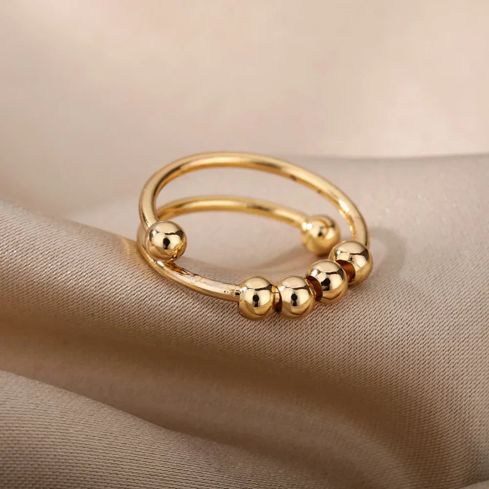 Maelis – Anti-Stress Ring with Spinning Beads