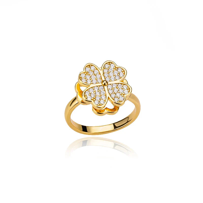 Dazel – Anti-Stress Spinning Ring with Four-Leaf Clover