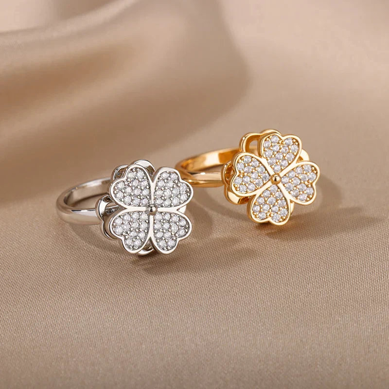 Dazel – Anti-Stress Spinning Ring with Four-Leaf Clover