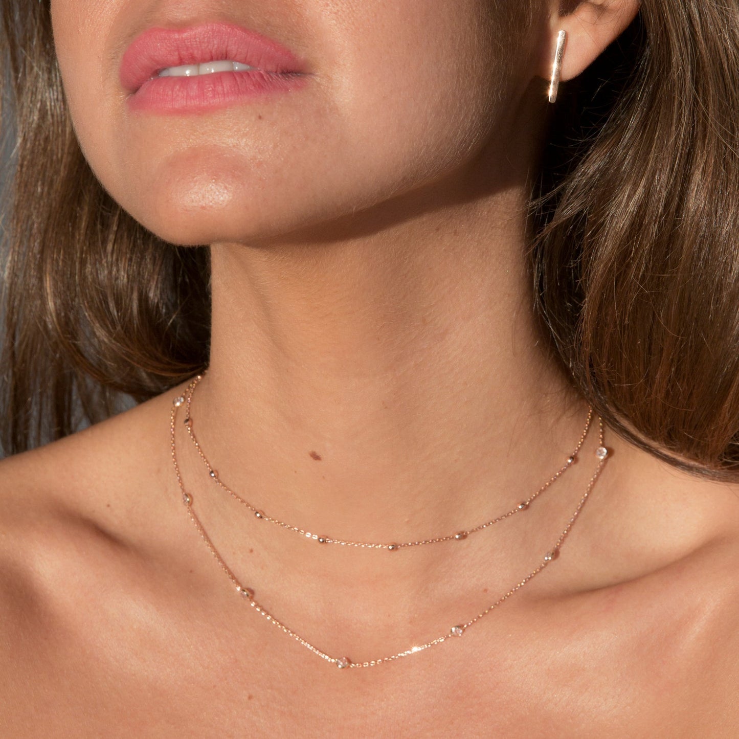 Ball Necklace with Inlays - Necklace with Round Pearls