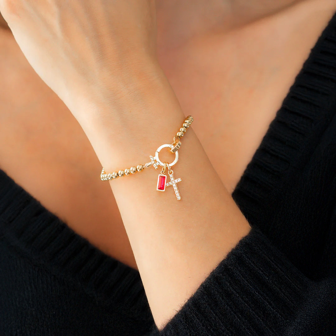 Eli – Decorative Bracelet with Cross Pendant