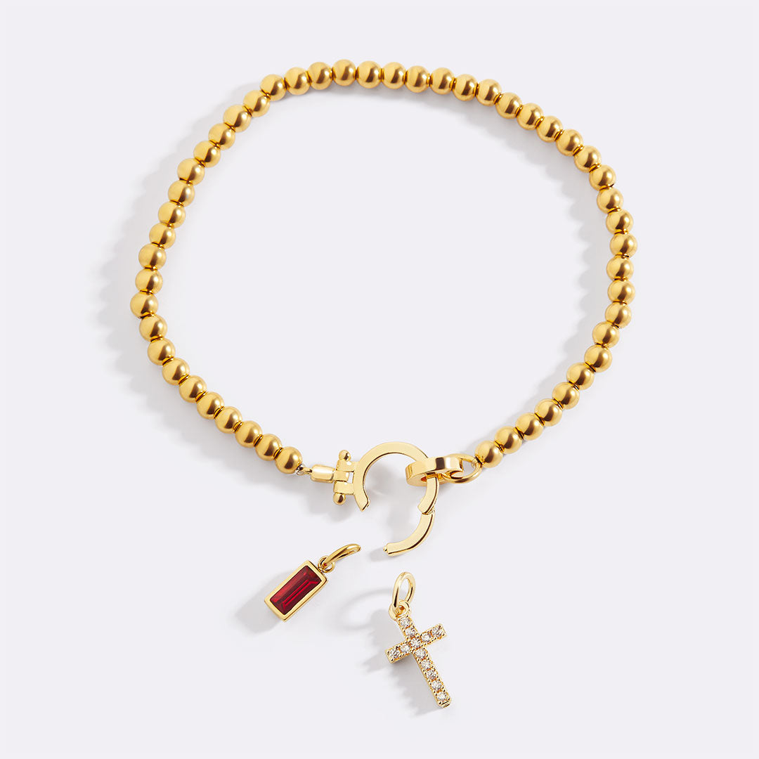 Eli – Decorative Bracelet with Cross Pendant