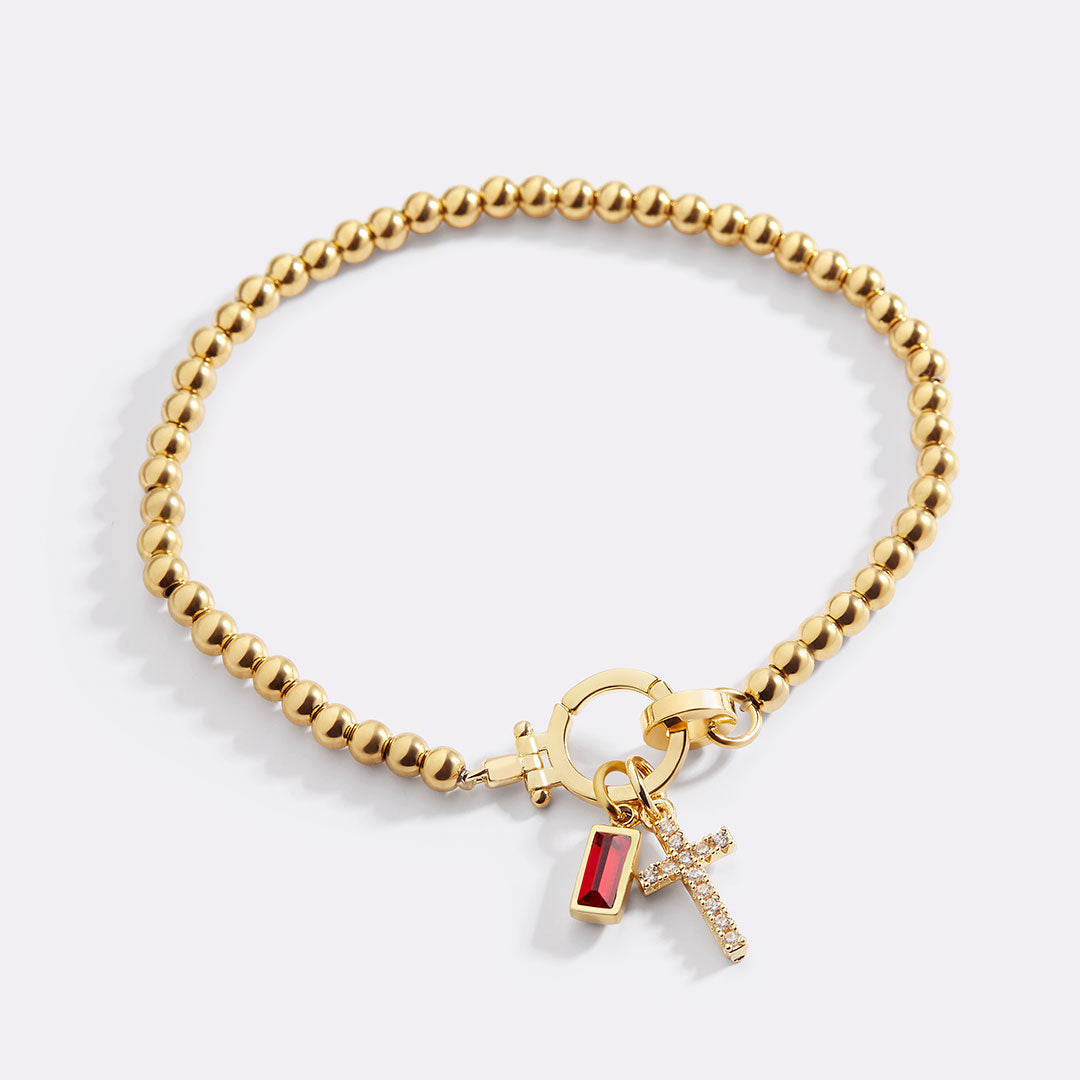 Eli – Decorative Bracelet with Cross Pendant