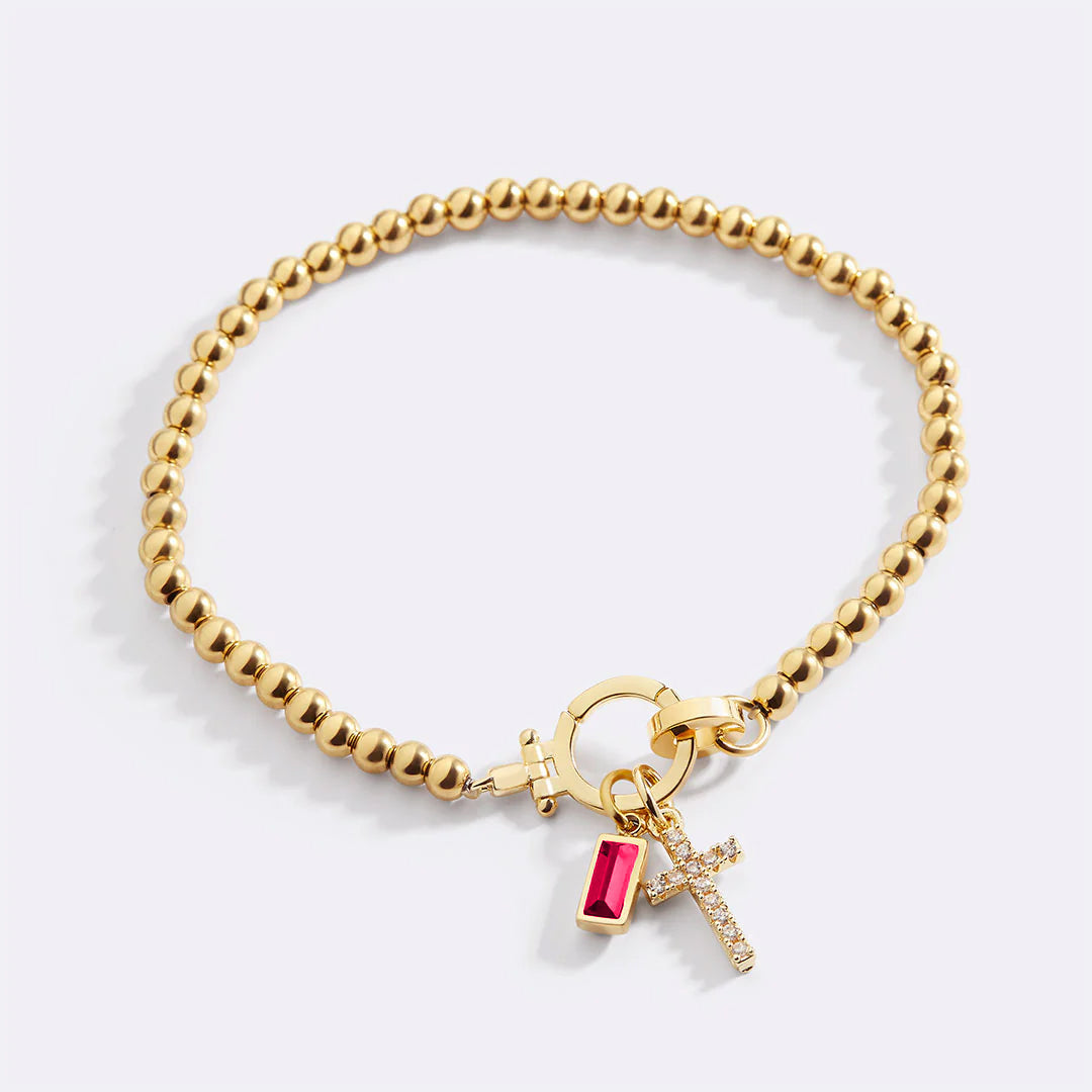 Eli – Decorative Bracelet with Cross Pendant
