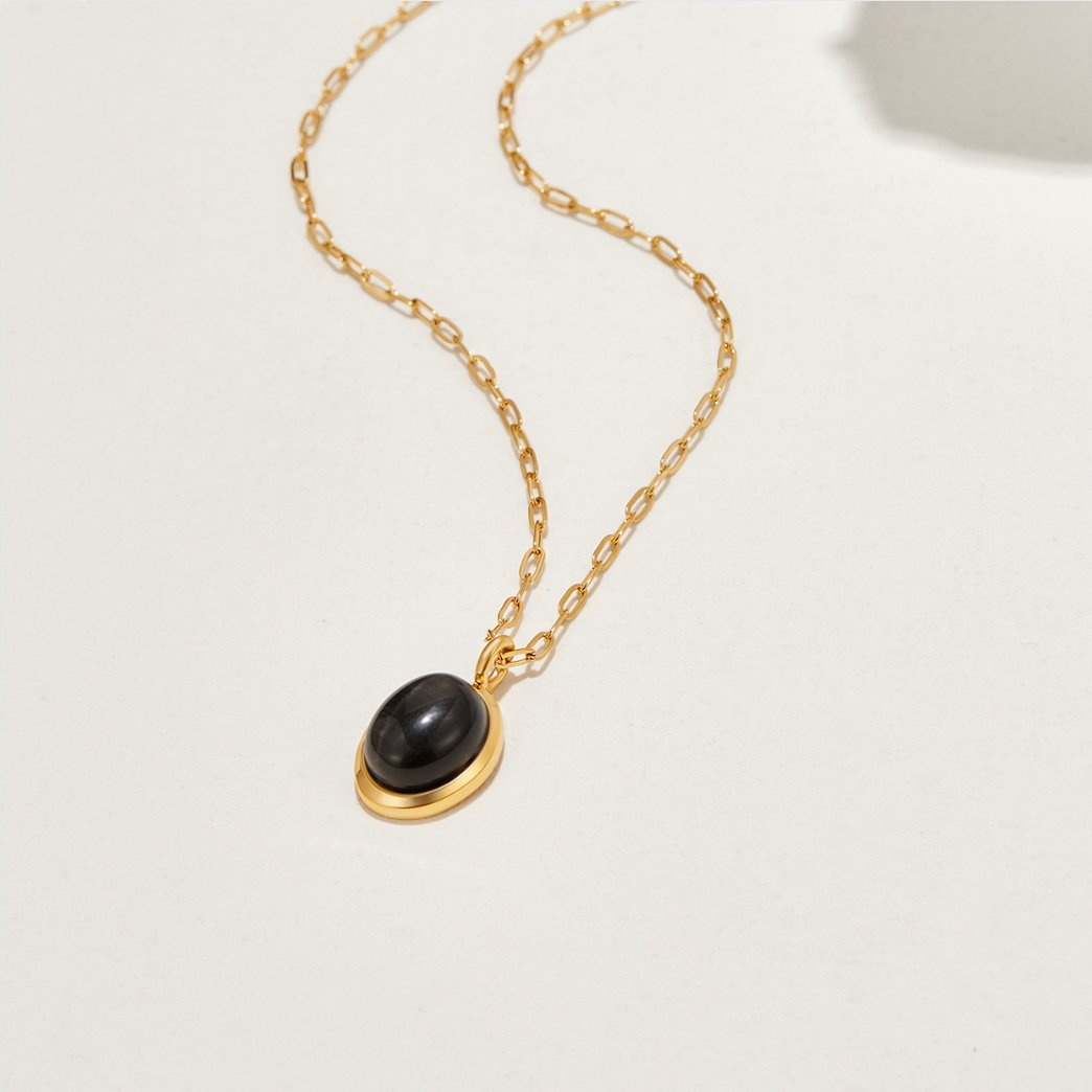 Euphrosyne - Necklace made of Black Onyx