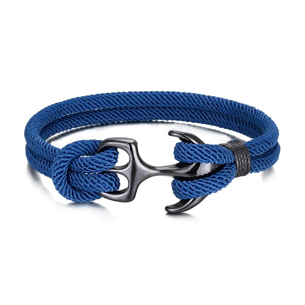 Women’s Adjustable Anchor Bracelet with Braided Rope Cord