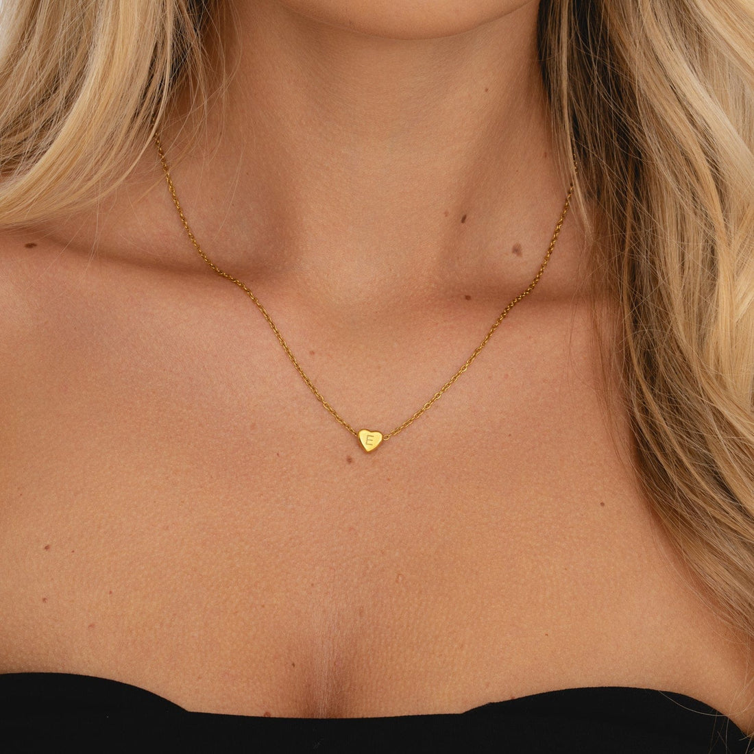 Amora – Heart Initial Necklace