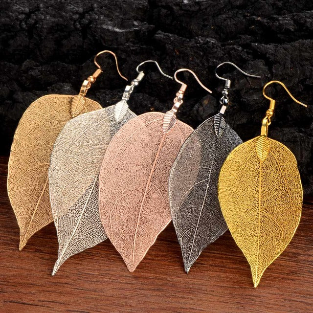 Larah – Leaf Design Earrings in Boho Style