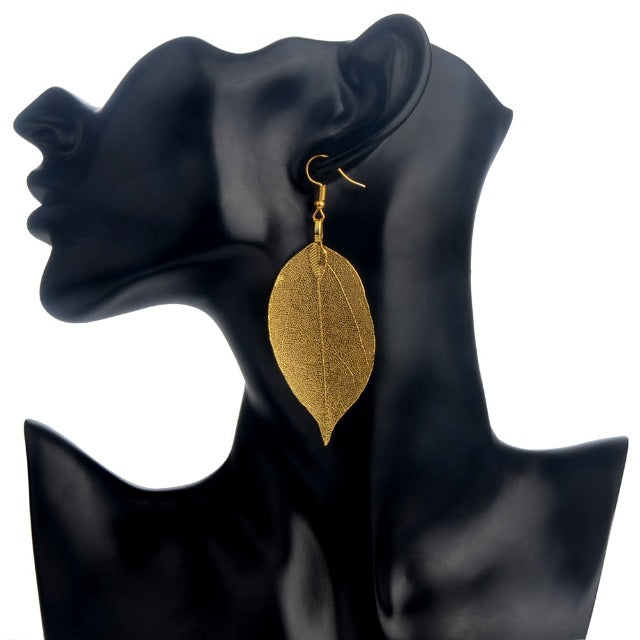 Larah – Leaf Design Earrings in Boho Style