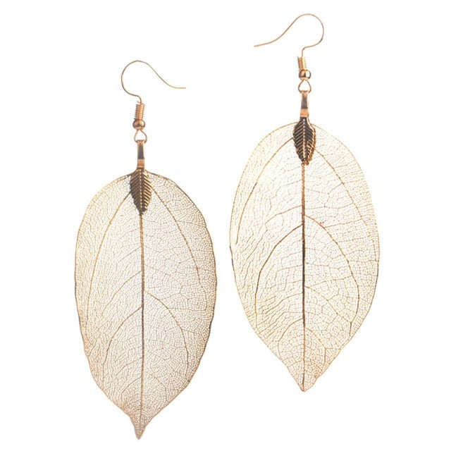 Larah – Leaf Design Earrings in Boho Style