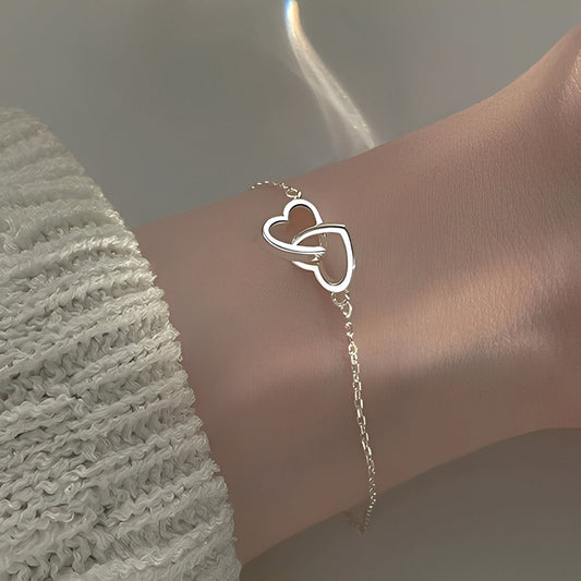 Amara – Lucky Charm Bracelet with Double Heart