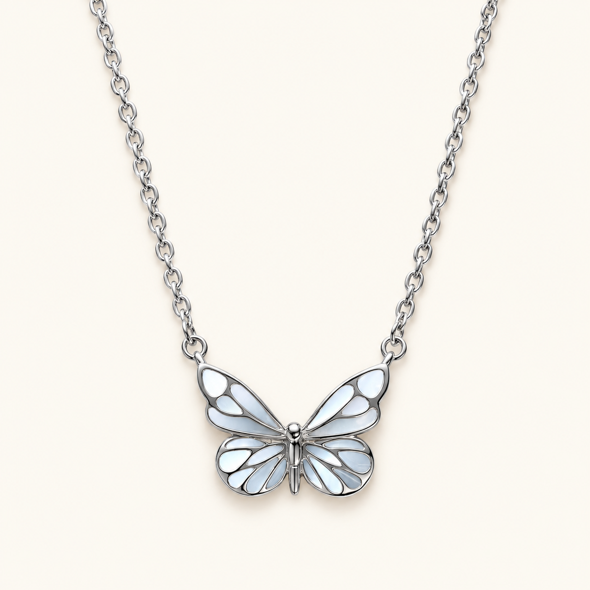 Women's Butterfly Bracelet with Glowing Pendant and Floral Details