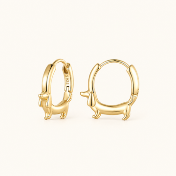 Women’s Hoops with Dachshund Charm