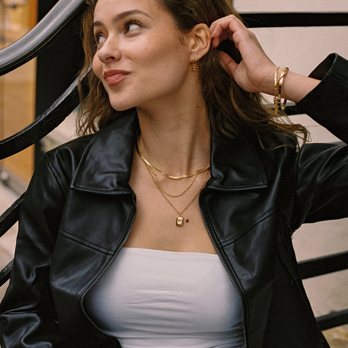 Women’s Star Pendant Necklace with Central Stone Accent