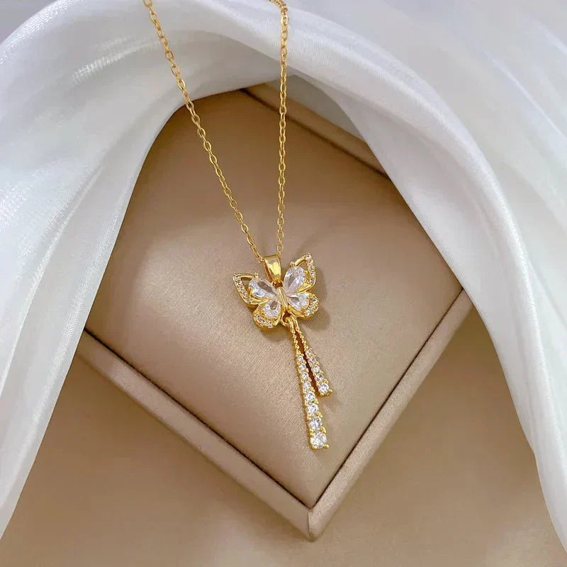Avie – Radiant Butterfly Necklace with Diamonds