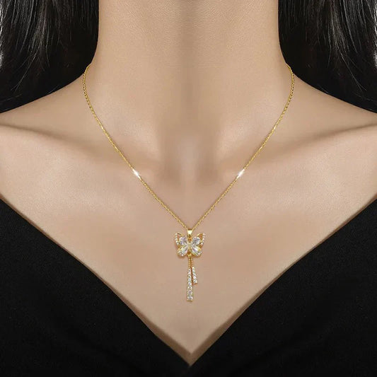 Avie – Radiant Butterfly Necklace with Diamonds