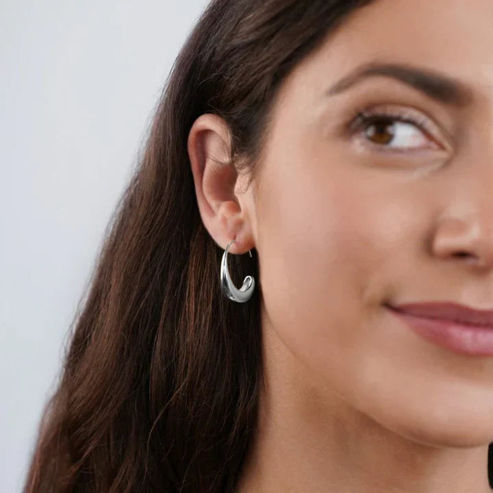 Classic Drop Earrings - Vintage Gold Hoop Earring
