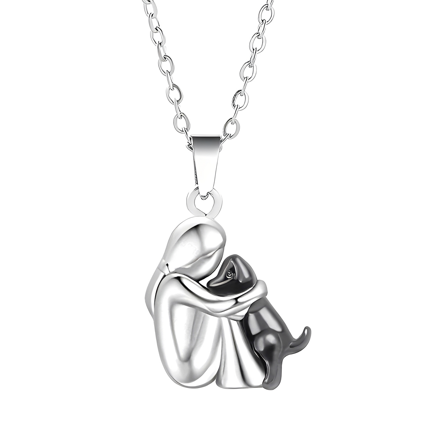 Neko – Necklace Pendant Hug Dog and Owner