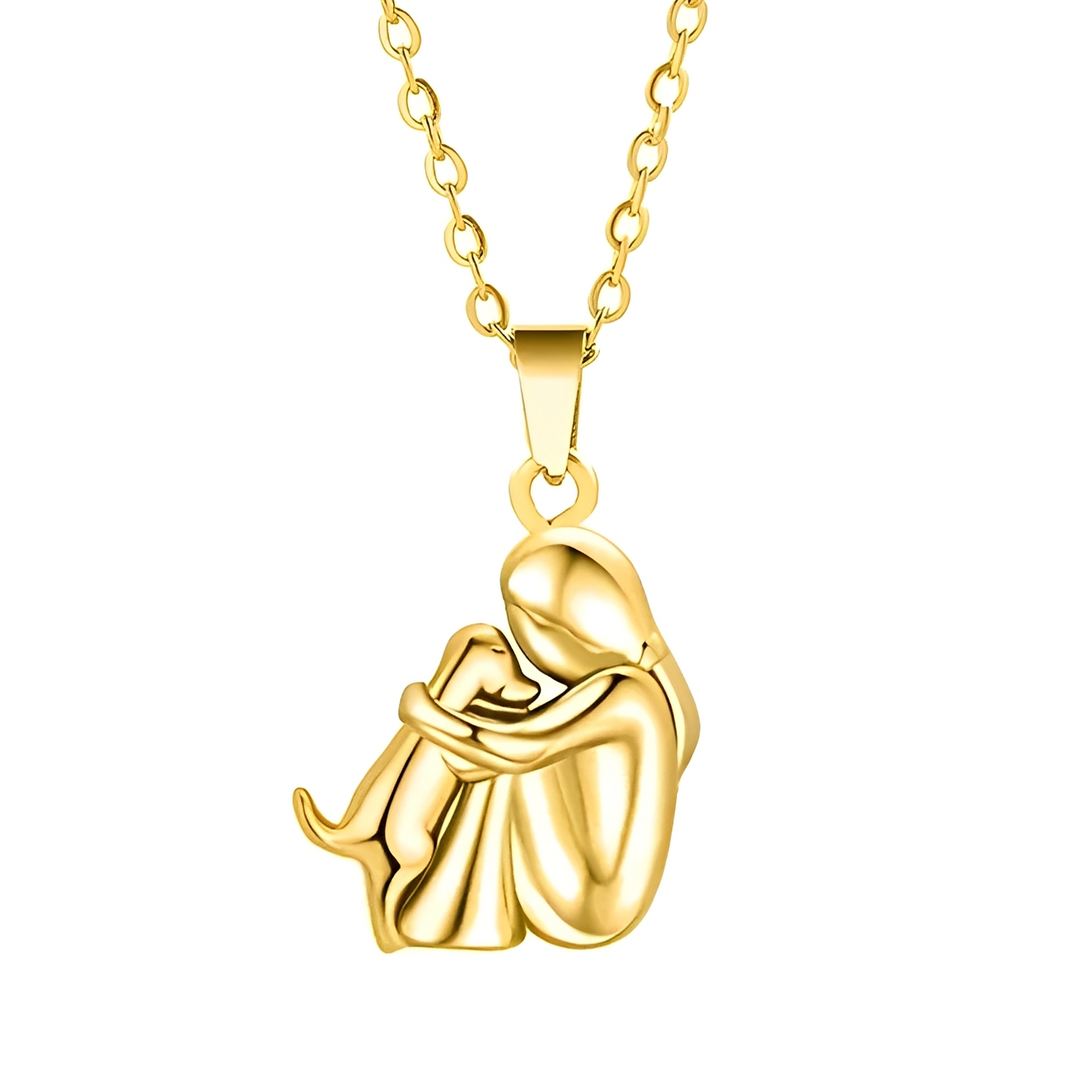 Neko – Necklace Pendant Hug Dog and Owner