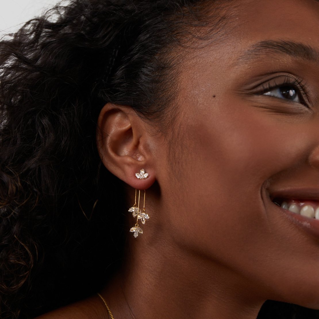 Maia - Lotus Waterfall Earrings