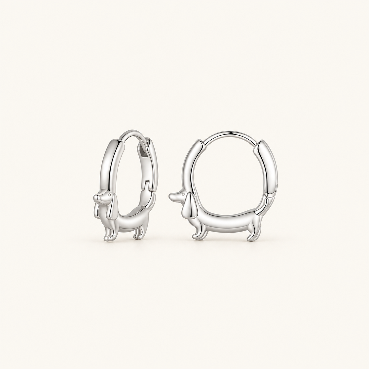 Women’s Hoops with Dachshund Charm