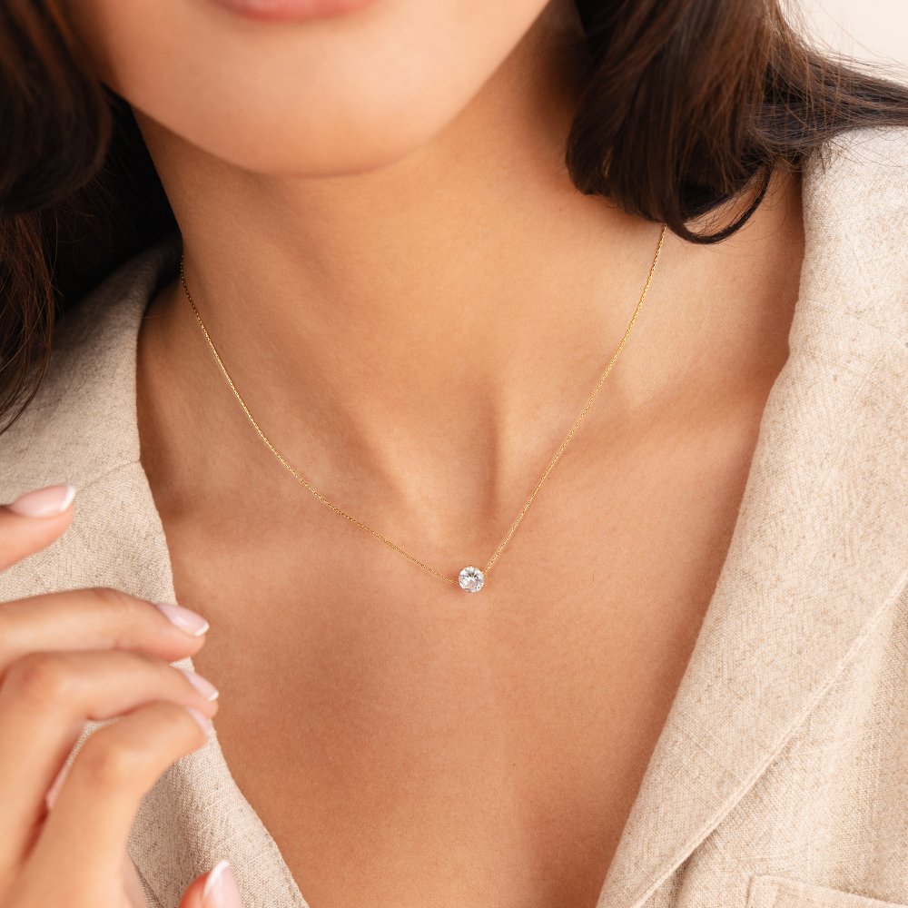 Nyx - Fine Round Crystal Necklace