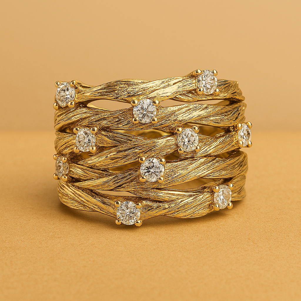 Marisse – Vintage-inspired ring in gold with fine shine