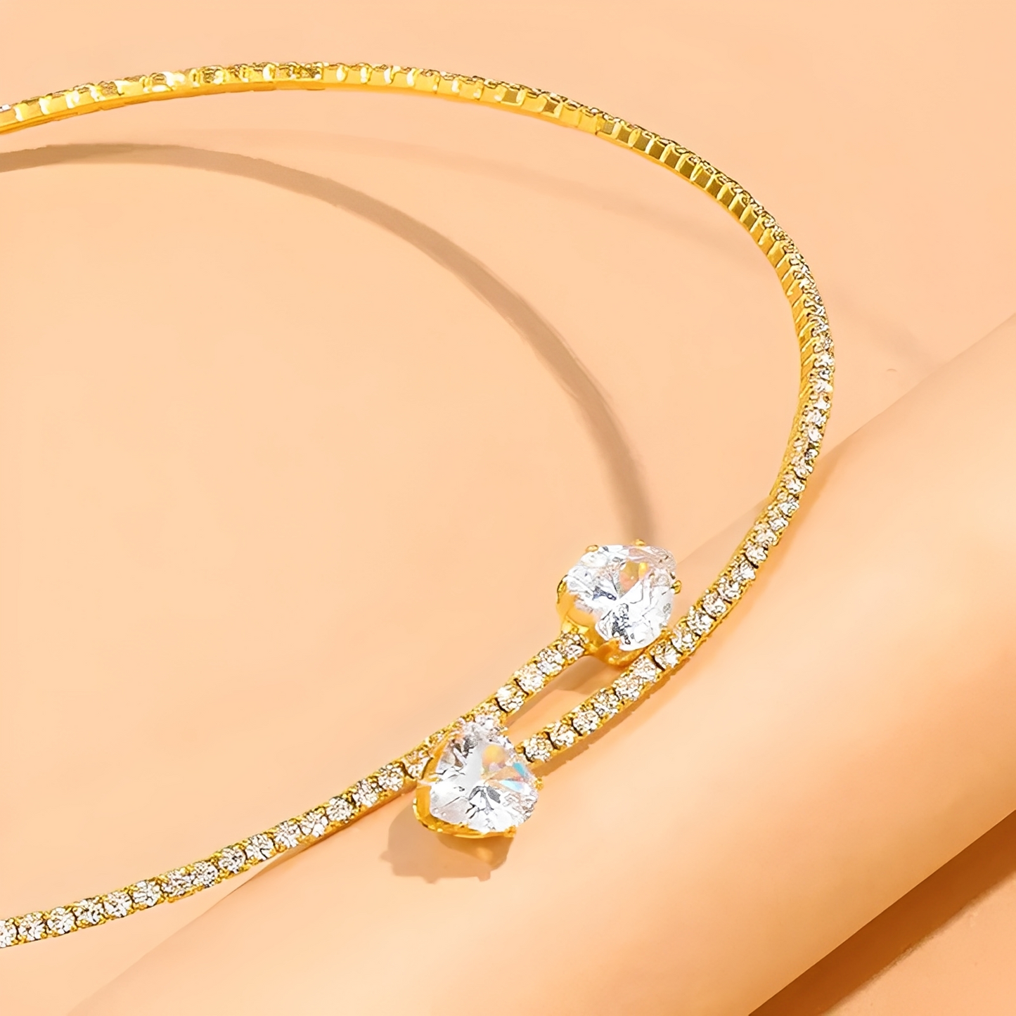 Olli – Necklace Open Heart with Diamonds