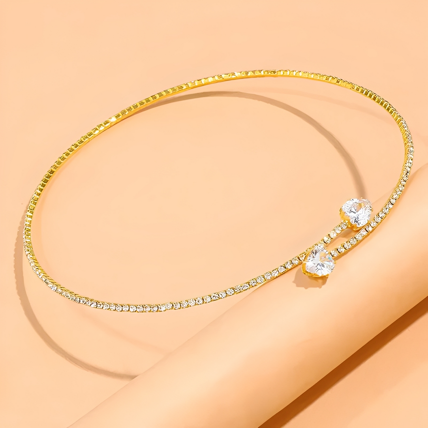 Olli – Necklace Open Heart with Diamonds