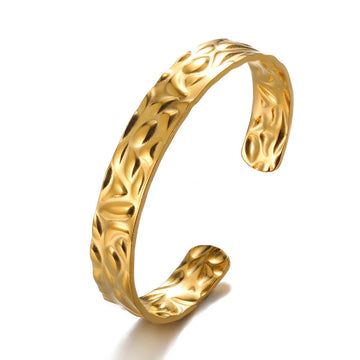 Women’s Open Bracelet with Organic Cutout Pattern