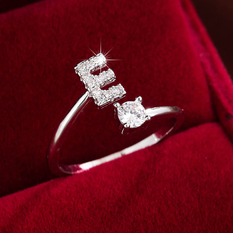 Nova – Modern Open Ring with Initial