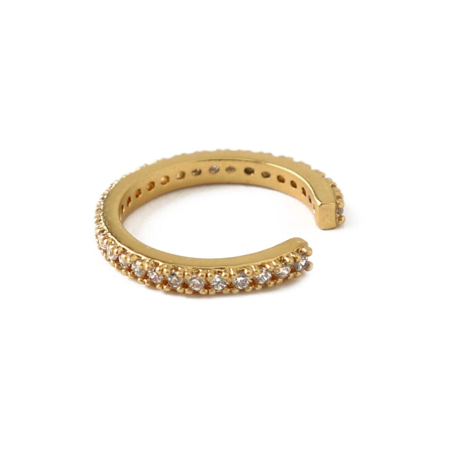 Bree – Gold-Plated Ear Cuff Decorated with Crystals