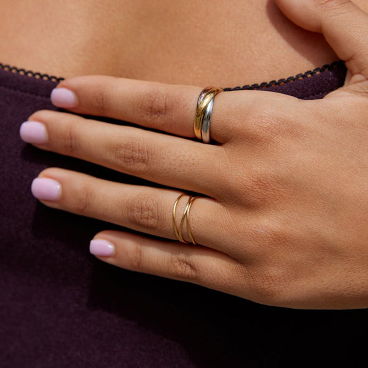 Elena – Stylish Triple Ring in Three Colors