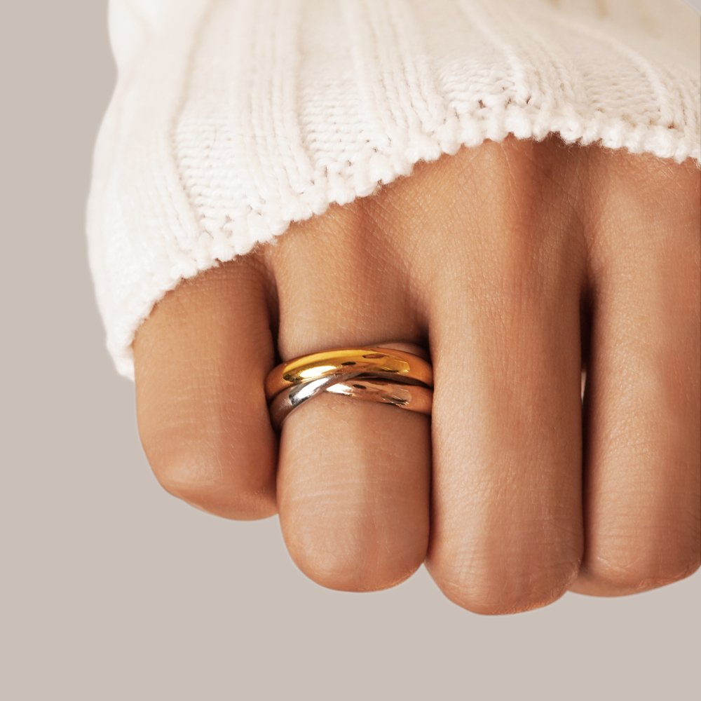 Elena – Stylish Triple Ring in Three Colors