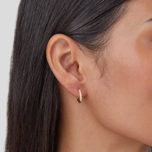 Ianthe - CZ Pavé Hoops