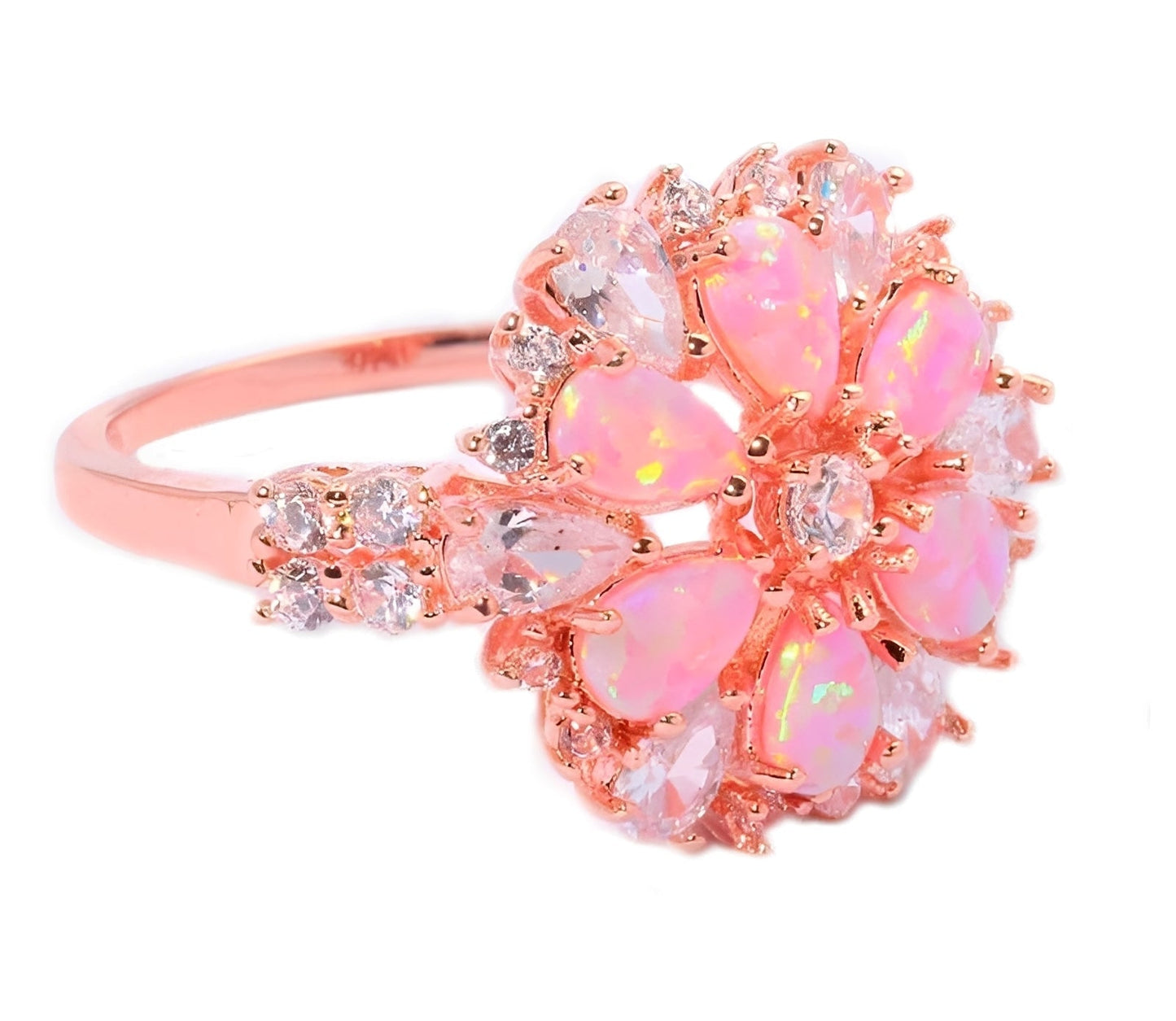 Rian – Elegant Ring Flower Fire Opal