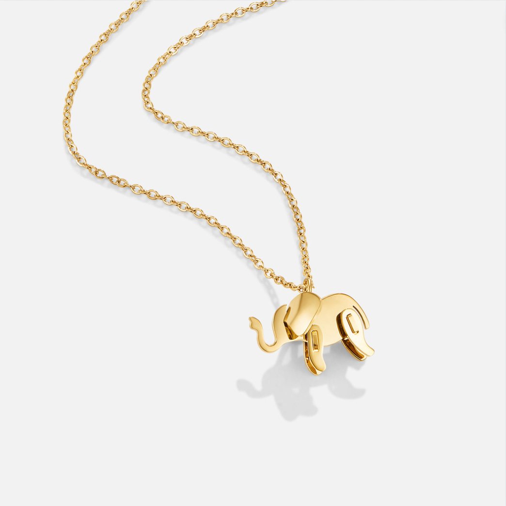 Anaya – Necklace with Golden Elephant as Lucky Charm