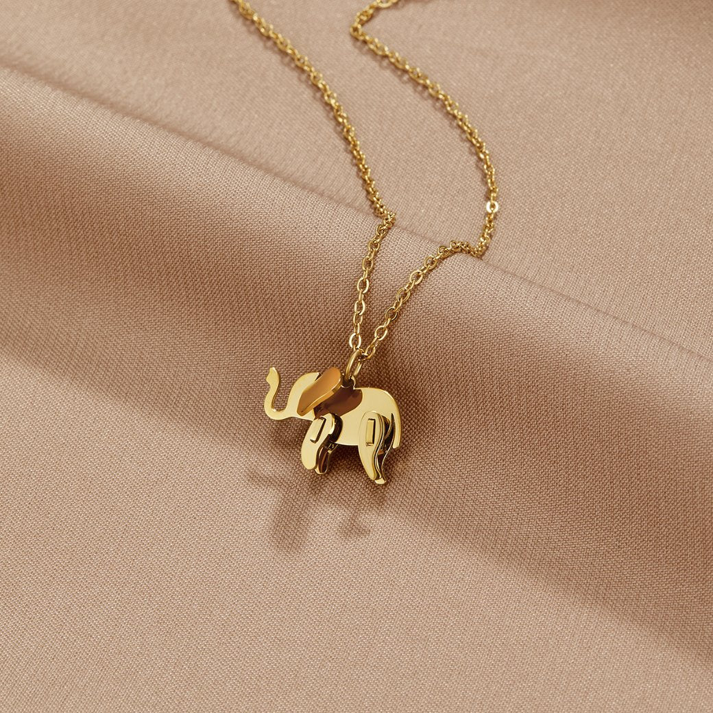 Anaya – Necklace with Golden Elephant as Lucky Charm