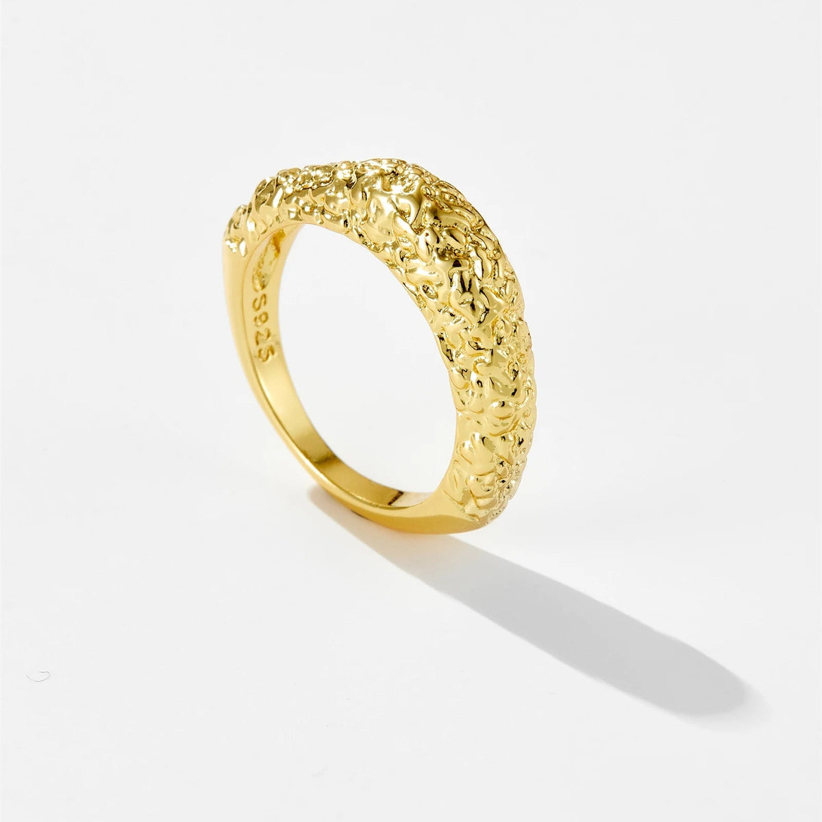 Women’s Statement Ring with Organically Structured Surface