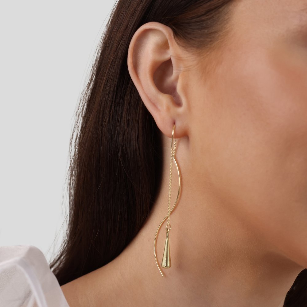 Amaris – Earrings with Golden Drops and Tassels