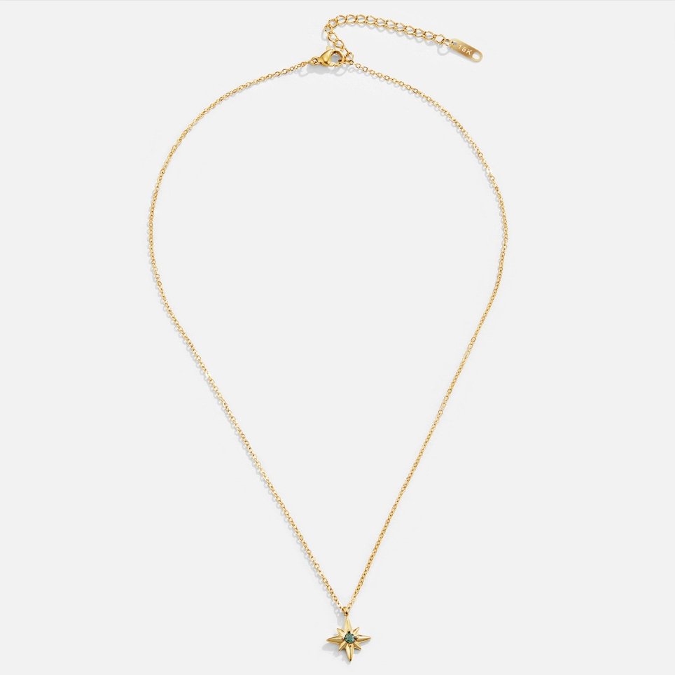 Celestia – Star Guide Necklace with Green Detail
