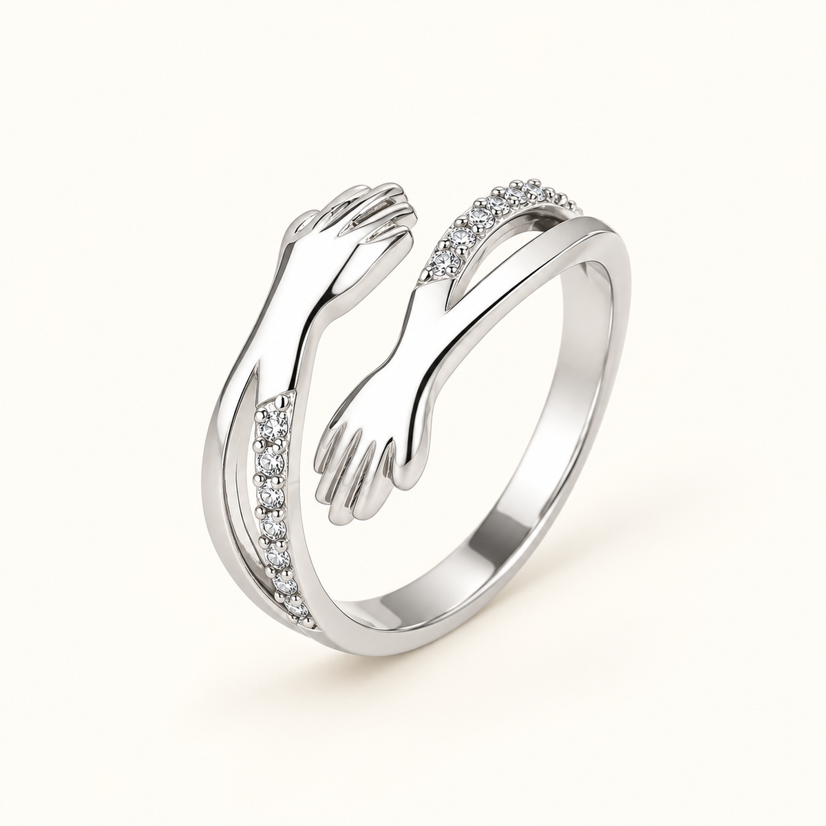 Adjustable Hug Ring for Women’s with Hug Design
